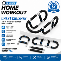 Adjustable U-Shaped Arm Trainer 3 Levels Chest Twister for Home Workout Detachable Fitness Equipment