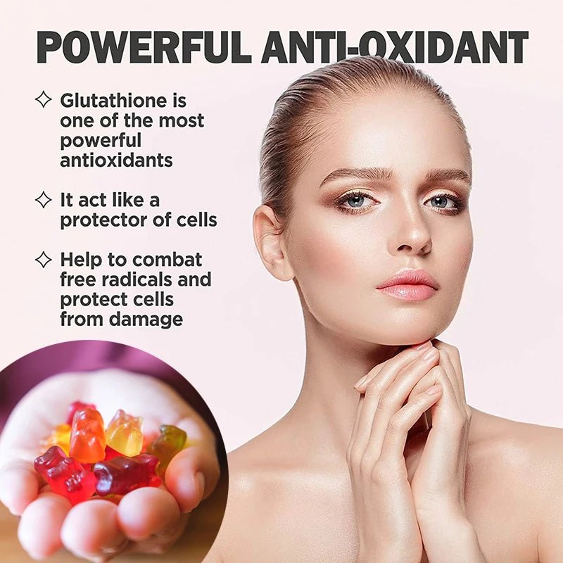 Glutathione Collagen Gummies-for Skin Care,Calcium Absorption,Anti-aging,Liver Support,Antioxidants,Immune System 60 Gummies