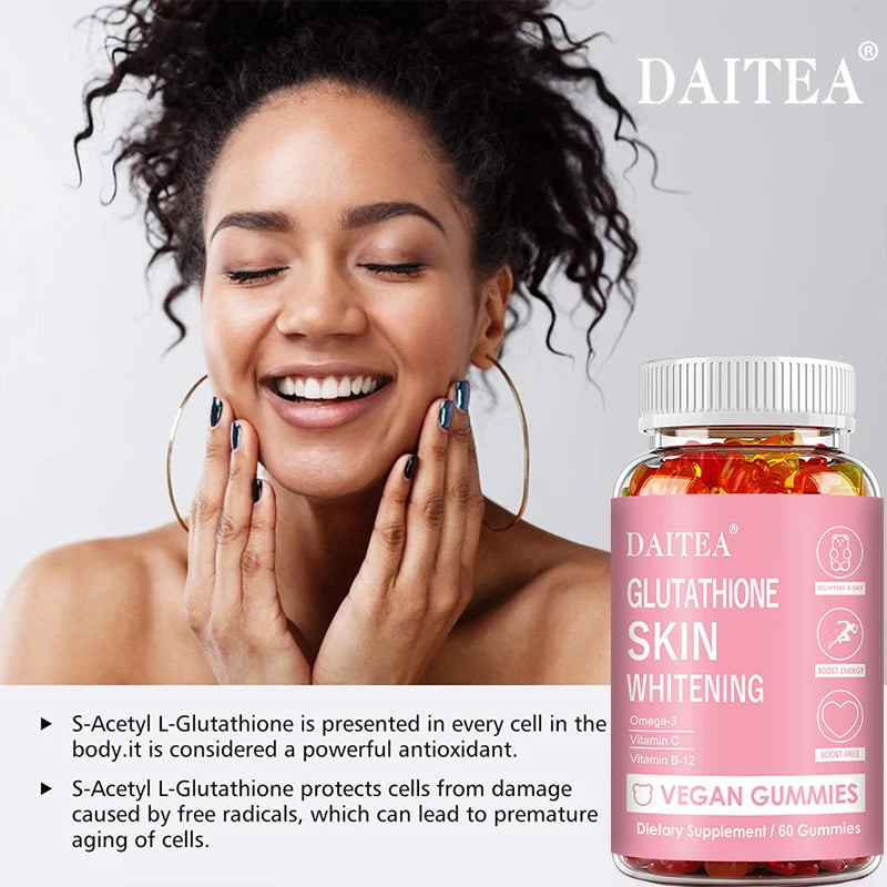 Glutathione Collagen Gummies-for Skin Care,Calcium Absorption,Anti-aging,Liver Support,Antioxidants,Immune System 60 Gummies