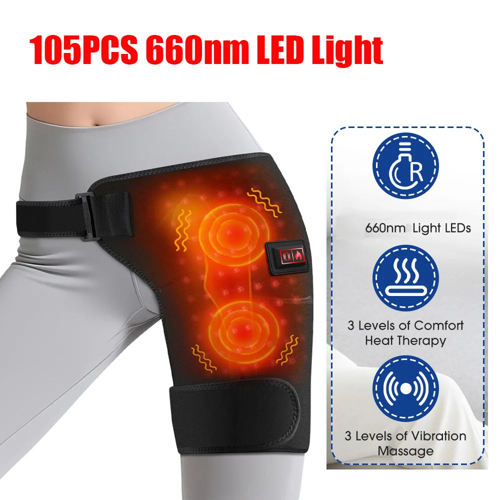 660 and 850nm Near Infrared Light Devices Knee Pad Brace 3 In 1 Heating Shoulder Elbow Joint Thermal Belts Pads