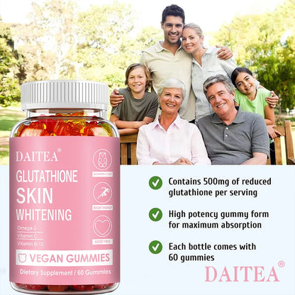 Glutathione Collagen Gummies-for Skin Care,Calcium Absorption,Anti-aging,Liver Support,Antioxidants,Immune System 60 Gummies